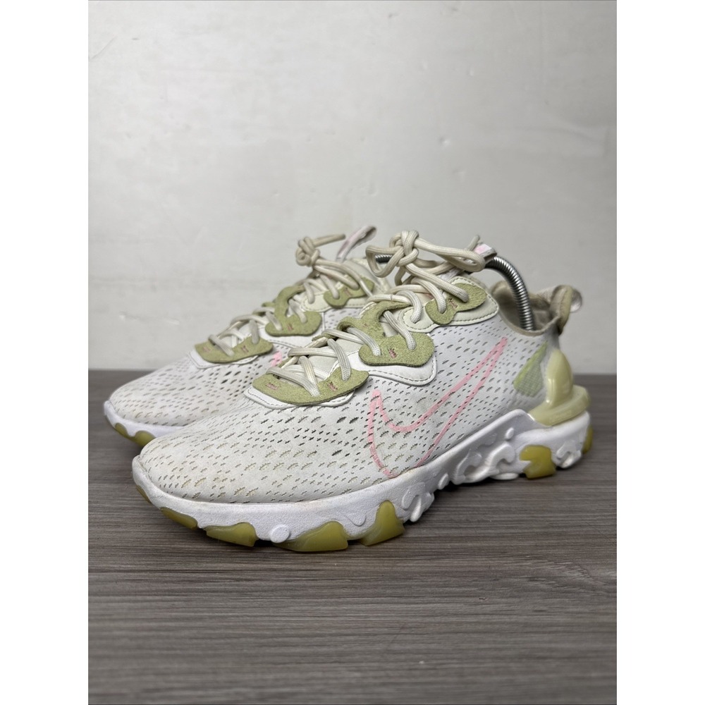 Nike Womens React Vision DM3032-100 White Running Shoes Sneakers Size 9.5